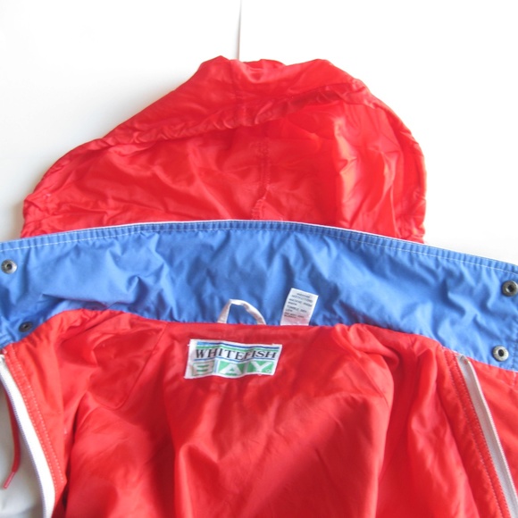 Vintage 90s hidden hood sleeve stripe coat - Picture 6 of 7